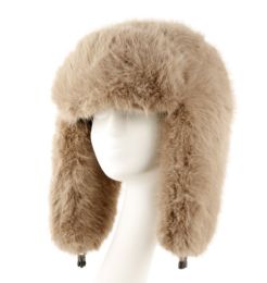 12 Bulk Winter Fur Trapper Hats W/quilted Satin Lining Assorted