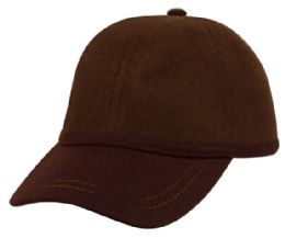 3 Bulk Wool Felt Plain Baseball Caps
