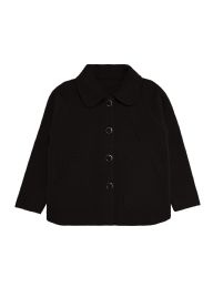 12 Bulk Womens Faux Wool ButtoN-Front Coat In Black, Assorted Sizes S/m And L/xl