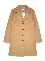 24 Bulk Womens Midi Wool Coat In Beige Assorted Sizes S-xl