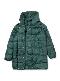 12 Bulk Ladies Anorak Hooded Puffer Jacket In Green Assorted Sizes S-xl
