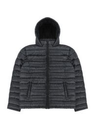 12 Bulk Mens Puffer Jacket With Hood Assorted Sizes S- Xl Black