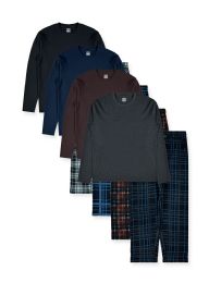24 Bulk Mens Thermal Shirt & Fleece Pants Set Assorted Colors And Sizes S-xl