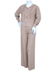 12 Bulk Womens 2-Piece Sweater Lounge Set In Beige Sizes S/m And L/xl