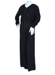 12 Bulk Womens 2-Piece Sweater Lounge Set In Black Sizes S/m And L/xl