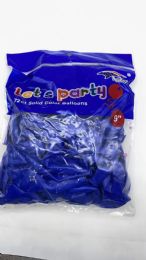 96 Bulk 9 Inch Latex Balloons 72 pcs Blue