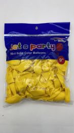 96 Bulk 9 Inch Latex Balloons 72 pcs Yellow