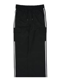 24 Bulk Womens Wide Leg Cargo Pants Sizes S-Xl In Black