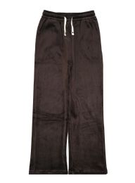 24 Bulk Womens Velvet Lounge Pants Assorted Sizes S/m And L/xl In Brown