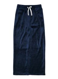 24 Bulk Womens Velvet Lounge Pants Assorted Sizes S/m And L/xl In Navy