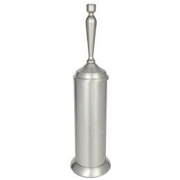 6 Bulk Empire Brushed Stainless Steel Toilet Bowl Brush And Holder, Silver
