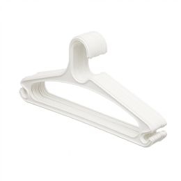 20 Bulk 10 Piece Plastic Hanger Set, White