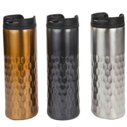 12 Bulk Hammered Stainless Steel 13.5 Oz. Travel Mug