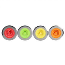 48 Bulk Brights Silicone Sink Strainer With Stainless Steel Rim