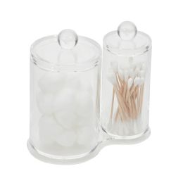12 Bulk Cosmetic Organizer With Cotton Balls And Swabs