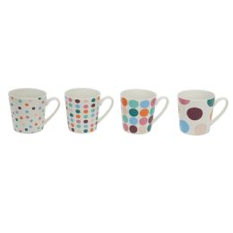 24 Bulk Polka DoT-Printed Ceramic Mug, Assorted Colors