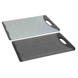 24 Bulk Double Sided 10-inch X 14.5-inch Granite Plastic Cutting Board