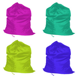 24 Bulk Nylon Laundry Bag With Drawstring Closure