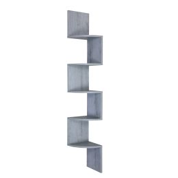 Bulk 5 Tier Corner Shelving, Grey