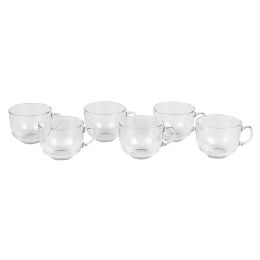 6 Bulk 13oz 6-Piece Mug Set, Clear