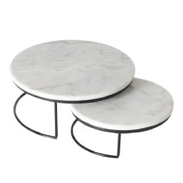4 Bulk Sophia Grace 2 Piece Nesting Marble Tabletop Risers, White/black