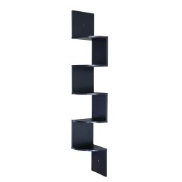 Bulk 5 Tier Corner Shelving, Black