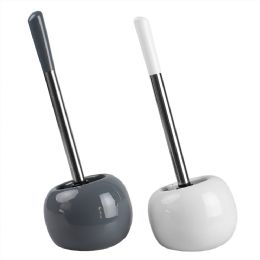 12 Bulk Compact Open Top Round Ceramic Toilet Brush Holder