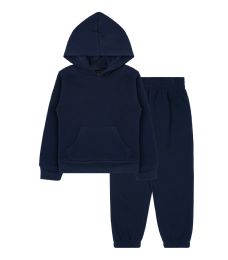 24 Bulk Boys 2pc Fleece Set Sizes 8-16 Navy