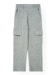 24 Bulk Boys Fleece Cargo Pants Sizes 8-18 Heather Gray