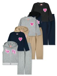 24 Bulk Girls 3pc Fleece Set Assorted Sizes 2-4 T Assorted Colors