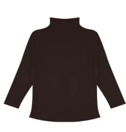 96 Bulk Girls Turtle Neck Shirts Assorted Sizes S/m And L/xl In Black