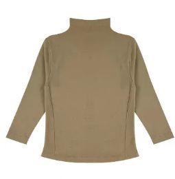 96 Bulk Girls Turtle Neck Shirts Assorted Sizes S/m And L/xl In Brown