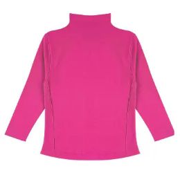 96 Bulk Girls Turtle Neck Shirts Assorted Sizes S/m And L/xl In Fuchsia