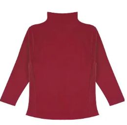 96 Bulk Girls Turtle Neck Shirts Assorted Sizes S/m And L/xl In Red