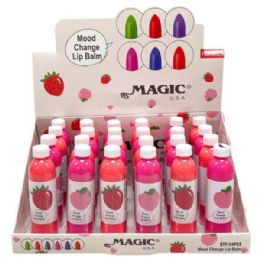 48 Bulk Magic Usa Mood Changing Lip Balm In Countertop Display