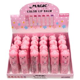 48 Bulk Magic Usa Kitty All In One Lip Balm In Countertop Display