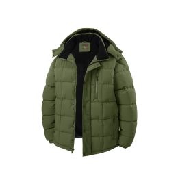 12 Bulk Mens Woven Padded Bubble Jacket Assorted Sizes S-Xl Olive