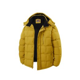12 Bulk Mens Woven Padded Bubble Jacket Assorted Sizes M-2xl Yellow
