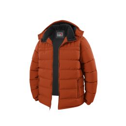12 Bulk Mens Fashion Padded Bubble Jacket Assorted Sizes M-2xl Orange