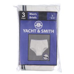 576 Bulk Yacht And Smith Mens Cotton White Brief Size X Large