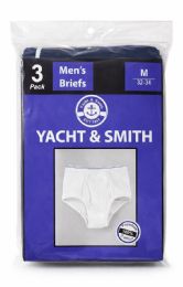576 Bulk Yacht And Smith Mens Cotton Brief Size Large Assorted Colors