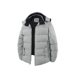 12 Bulk Mens Fashion Padded Puffer Jacket Assorted Sizes S-Xl Gray