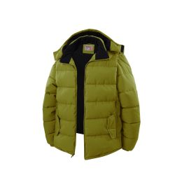 12 Bulk Mens Fashion Padded Puffer Jacket Assorted Sizes S-Xl Chartreuse