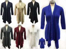 12 Bulk Knitted Solid Color Cardigans One Size Fits Most