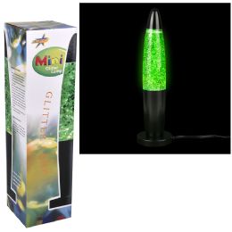 12 Bulk Mini Sparkle Lamp - 12.5" Green 12/28