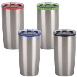 24 Bulk XxX- Double Wall Color Insert Tumblers 20 Oz. (4 Asst.) 24