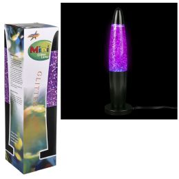12 Bulk Mini Sparkle Lamp 12.5" - Purple 12/27