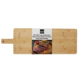 3 Bulk Large Bamboo Charcuterie Board Serving Tray With Handle