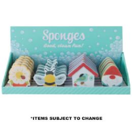 40 Bulk Kitchen Sponges Spring Shapes 3layer/4styles 20pc Pdq/ht