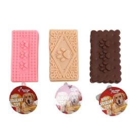 81 Bulk Dog Toy Squeaker Vinyl Wafer Cookie 3 Assorted In Pdq Ref #409100